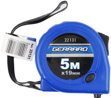 Рулетка пластиковий корпус 5м*19мм Gerrard