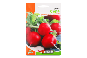 Насіння Редис Сора пакет гігант 10г Яскрава