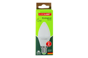 Лампа світлодіодна 6W E14 3000К Ecological Eurolamp 1шт