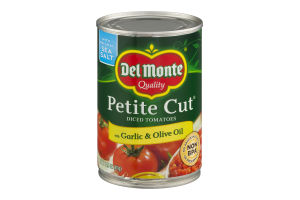 Del Monte Petite Cut Diced Tomatoes Garlic & Olive Oil