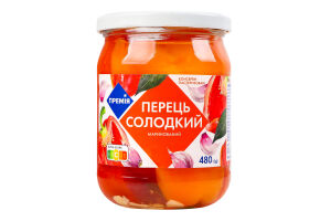 Перець солодкий маринований пастеризований 480 г ТМ "Премія"