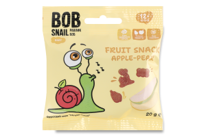 Снек фруктовый для детей от 12мес Apple-pear Baby Bob Snail м/у 20