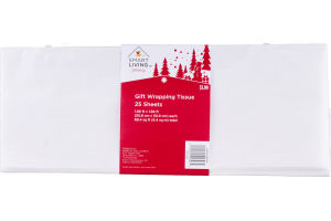 Smart Living Holiday Gift Wrapping Tissue White - 25 CT