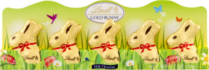 Lindt Milk Chocolate Gold Bunny - 5 CT