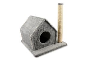 Дряпка-будинок д/котів Фані сіра сизаль 50*40*40см Lucky Pet
