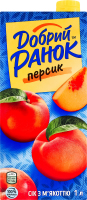 Сок с мякотью стерилизованный Персик Добрий Ранок т/п 1л