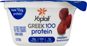 Yoplait Greek 100 Protein Fat Free Yogurt Rasberry