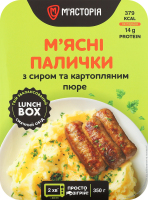 Палички м'ясні з сиром та картопляним пюре 350г в/у коробка М'ясторія
