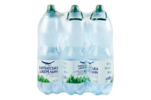 Вода мінеральна слабогазована природна столова гідрокарбонатна кальцієва Карпатська Джерельна п/пл 2л