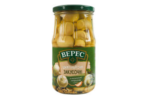 Шампіньйони мариновані стерилізовані Закусочні Верес с/б 730г