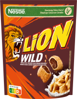 Завтрак сухой злаковые подушечки с шоколадом с витаминами и железом Wild Lion д/п 350г