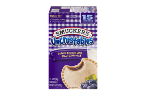 Smucker's Uncrustables Peanut Butter & Grape Jelly Sandwich - 15 CT