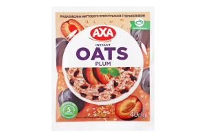 Каша овсяная моментального приготовления Plum Axa м/у 40г
