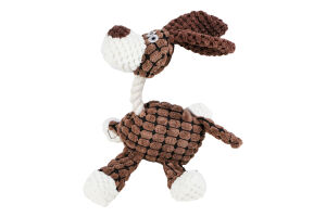 Іграшка-пищалка для собак з канатом 25х19см мікс