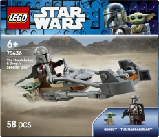Конструктор для дітей від 6років №75436 The Mandalorian&Grogus Speeder bike Star Wars Lego 58ел