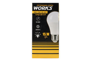 Лампа LED Work'S Long-Life A60-15W-3K-E27 136530