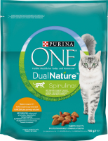 Корм сухий для дорослих котів з куркою DualNature Purina One д/п 750г