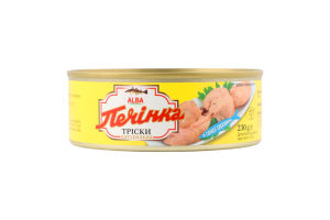 Печінка тріски натуральна 230г ж/б з ключем Alba Food