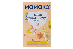Каша молочна суха для дітей від 6міс на козячому молоці пшенична з грушею і бананом Мамако к/у 200г
