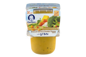 Gerber 3rd Foods Broccoli Carrot & Cheddar Cheese Dinner with Lil' Bits - 2 CT
