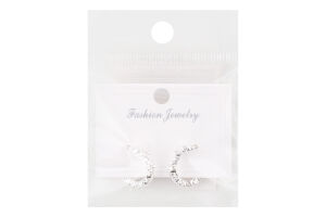 Сережки сірий метал з камінцями в асортименті