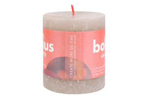 Свеча серая 8х6.8см №103668780321 Bolsius 1шт