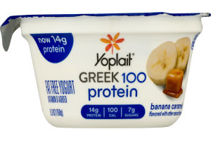 Yoplait Greek 100 Protein Fat Free Yogurt Banana Caramel