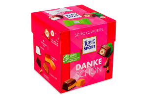 Шоколад молочный Thank you Шоколадные кубы Ritter Sport к/у 176г