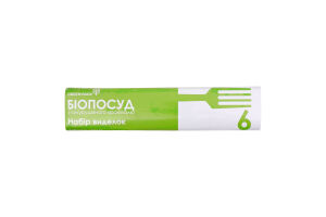 Набір виделок з кукурудзяного крохмалю №S0109-1 Біопосуд Green Pack 1шт