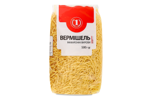 Изделия макаронные Вермишель ТМ "1" м/у 500г