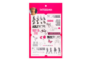Тату Tattooshka Black pink