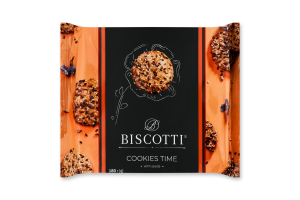 Печенье сдобное песочно-отсадное с семечками Cookies time Biscotti м/у 180г