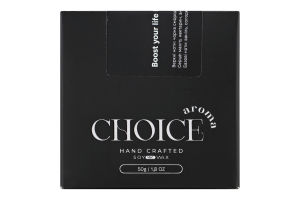 Свеча парфюмированная с соевого воска Улучшай свою жизнь Choice Aroma 1шт