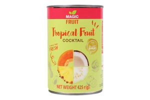 Коктейль в легком сиропе Tropical fruits Magic Fruit ж/б 425г