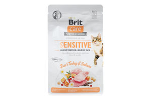Корм сухий для котів Fresh Turkey&Salmon Sensitive Care Brit м/у 400г