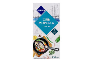 Соль Премія морская помол №0 картонная коробка