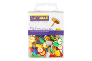 Кнопки канцелярские цветные №ВМ.5176 Buromax 100шт