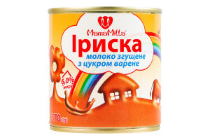 Іриска, молоко згущене варене з цукром, MamaMilla, 6%, 370 гр.