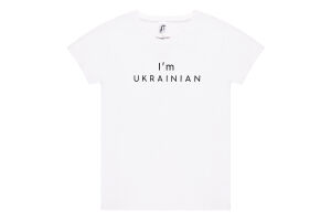 Футболка чол Sol's Imperial190 I'amUkrainian біл S