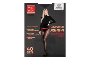 Колготи з зниженною талією чорні 40ден р.3 Day by Day
