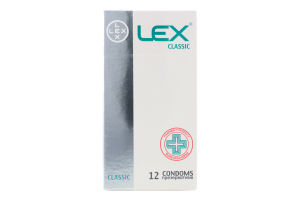 Презервативы в силиконовой смазке с накопителем Classic Lex 12шт