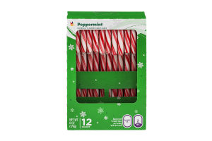 Ahold Candy Canes Peppermint Flavored - 12 CT