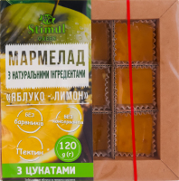 Мармелад з натуральними інгредієнтами з цукатами Яблуко-лимон Green Stimul к/у 120г