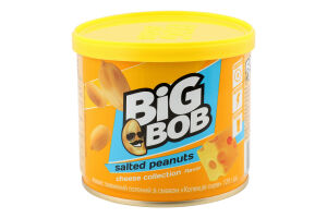 Арахіс смажений солоний Колекція сирів Big Bob з/б 120г