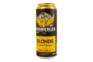 Пиво спеціальне 500мл 6.7% світле пастеризоване Blonde Grimbergen з/б