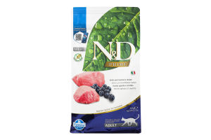 Корм сухой для взрослых котов с ягненком и черникой N&D Prime Farmina м/у 300г