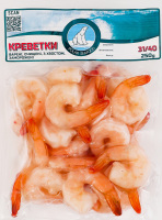 Креветки замороженные вареные очищенные 31/40 Polar Seafood с/х в/у 250г