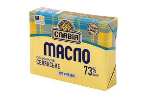 Масло сладкосливочное 73% Крестьянское Славія м/у 180г