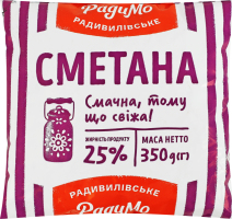 Сметана 25% РадиМо м/у 350г