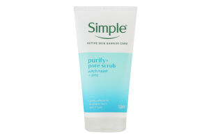 Скраб для лица очищающий с цинком и ниацинамидом Активный уход Simple 150мл